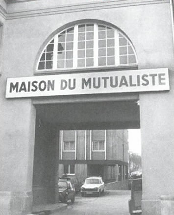 L'arrière du siège de la mutuelle, Maison du mutualiste, en 1981.